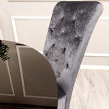 Emma Dining Chair - With Lion Knocker & Quilted Back