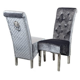 Emma Dining Chair - With Lion Knocker & Quilted Back
