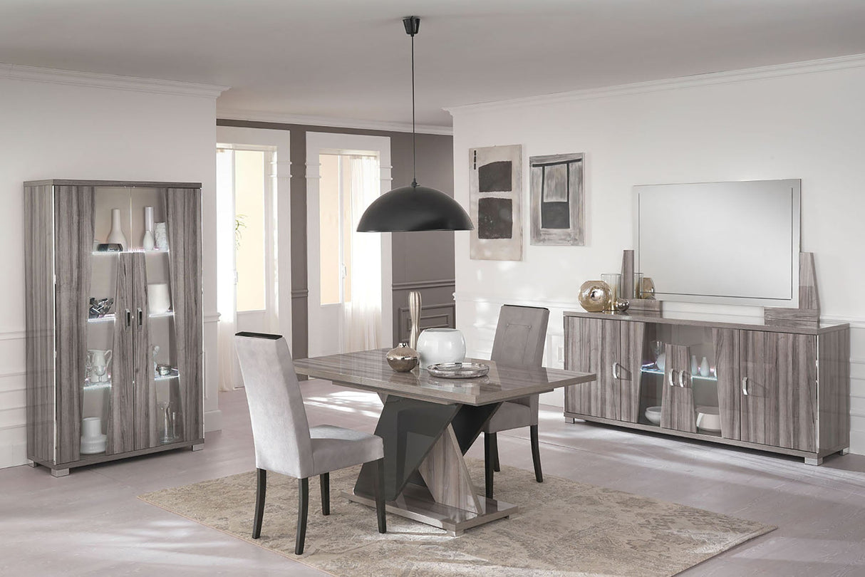 San Martino Glamour Grey Walnut Sideboard With LED Light