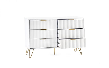 Murano 6 Drawer Chest - Matte White