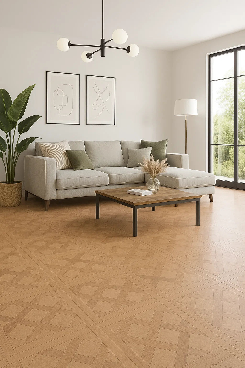 Maple Oak 12mm Parquet Design Laminate