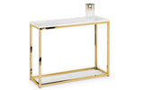 Scala White Marble Top Console Table