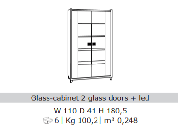 San Martino Hilton 2 Door Display Cabinet