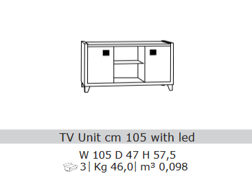 San Martino Hilton 2 Door TV Unit