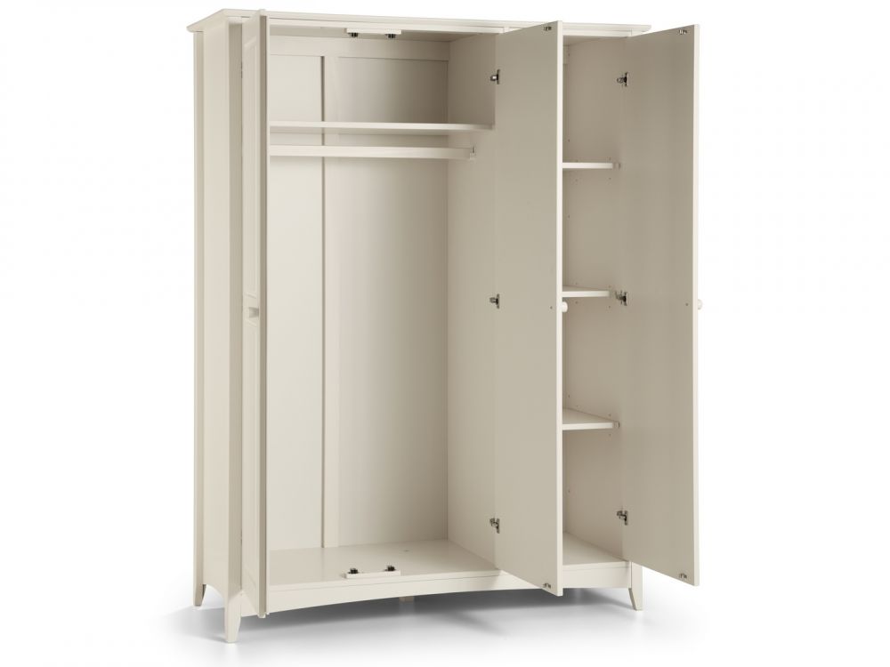 Cameo 3 Door Wardrobe - Stone White