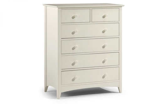 Cameo 4+2 Drawer Chest - Stone White