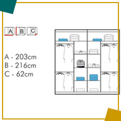 Molsea Wardrobe 203cm