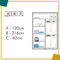 Monicole Wardrobe 120cm