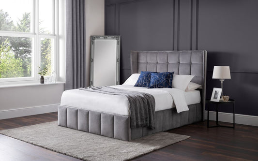 Gatsby Storage Ottoman Bed - Light Grey