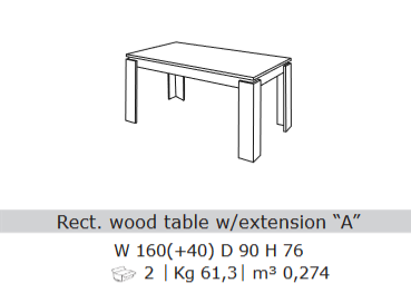 San Martino Hilton Rectangular Wooden Dining Table With Extension