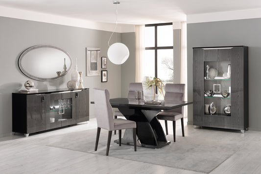 San Martino Metropol Grey 2 Door Glass Cabinet