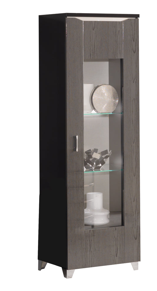 San Martino Metropol Grey 1 Door Glass Cabinet