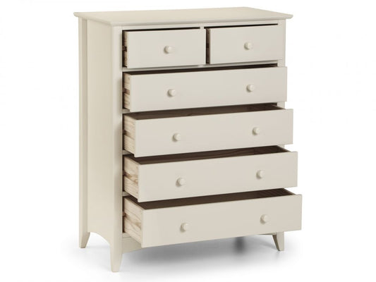 Cameo 4+2 Drawer Chest - Stone White