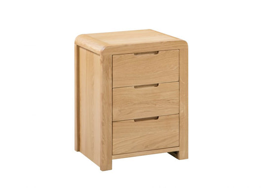 Curve 3 Drawer Bedside