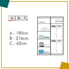 Monfiniti Sliding Wardrobe 180cm