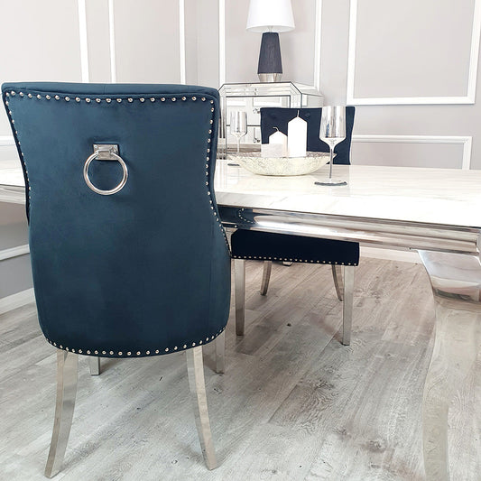 Duke Dining Chair in Black Velvet