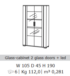 San Martino Armony Grey Display Cabinet