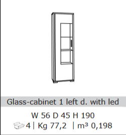 San Martino Armony 1 Door Display Cabinet