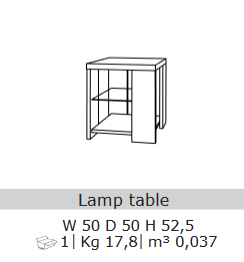 San Martino Vivaldi White and Marble Lamp Table