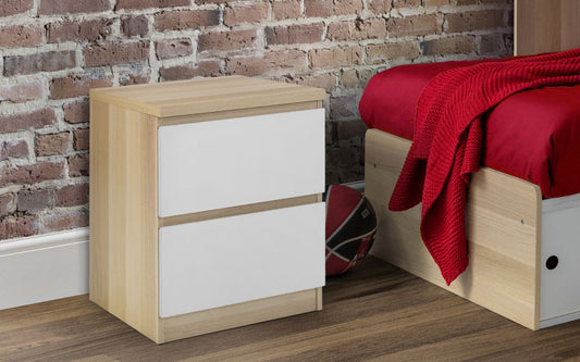 Jupiter 2 Drawer Bedside Table