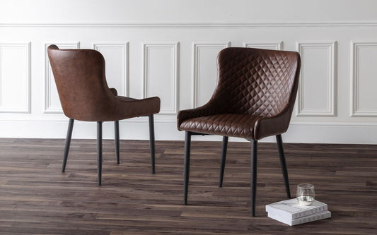 Luxe Faux Leather Dining Chair