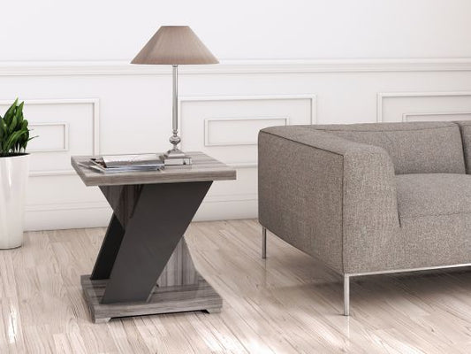 San Martino Glamour Grey Walnut Lamp Table