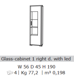 San Martino Armony 1 Door Display Cabinet