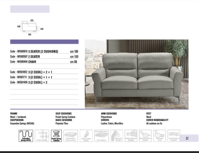 Winona - Italian Sofa Range